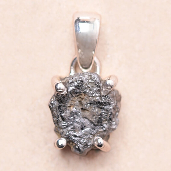 Diamant přírodní surový přívěsek stříbro Ag 925 LOT58 - 0