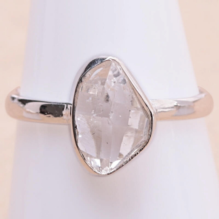 Herkimer diamant prsten stříbro Ag 925 KO136 - 59 mm (US 9)