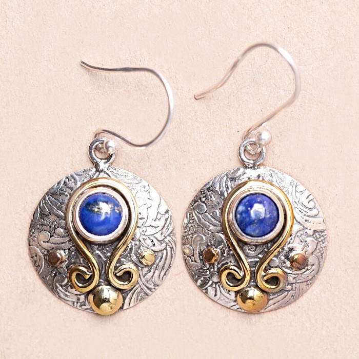 Lapis Lazuli náušnice stříbro Ag 925 27874 - 1