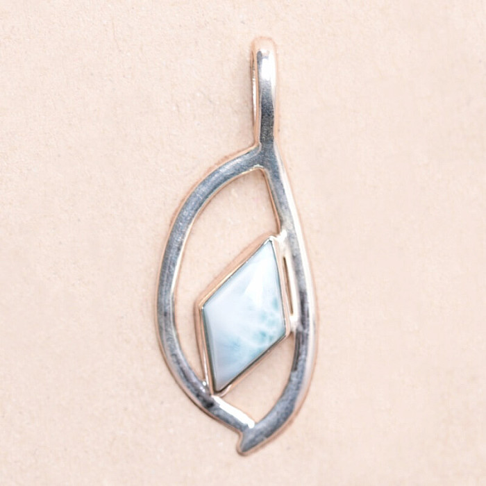 Larimar přívěsek stříbro Ag 925 KO16 - 4 cm