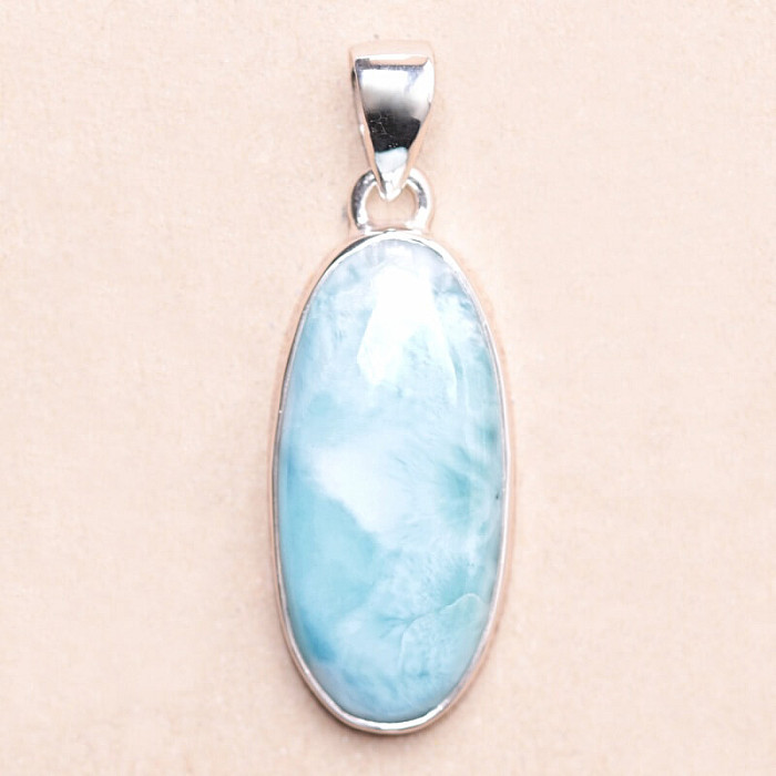 Larimar přívěsek stříbro Ag 925 LOT393 - 3 cm