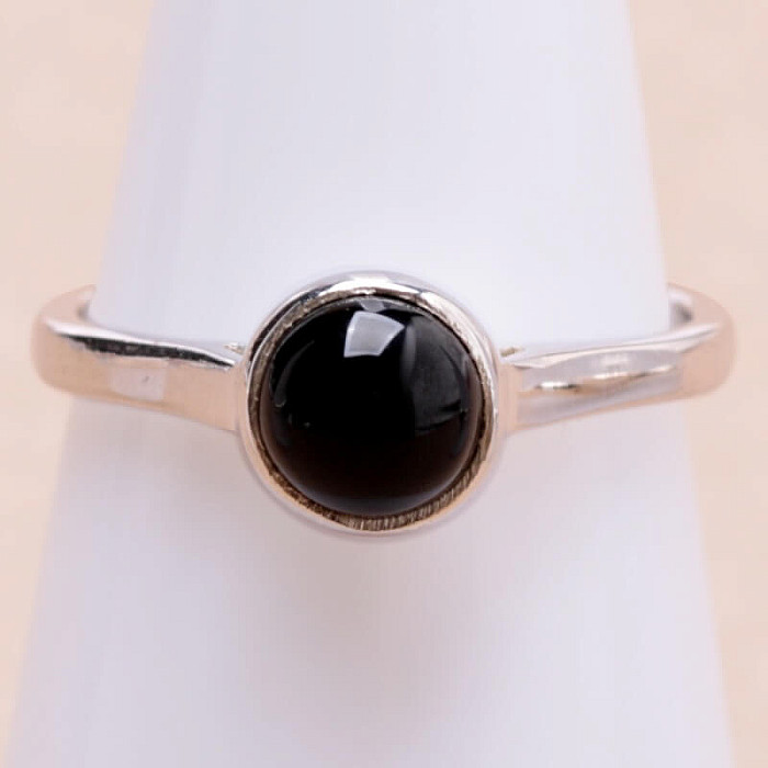 Onyx prsten stříbro Ag 925 KO118 - 53 mm (US 6