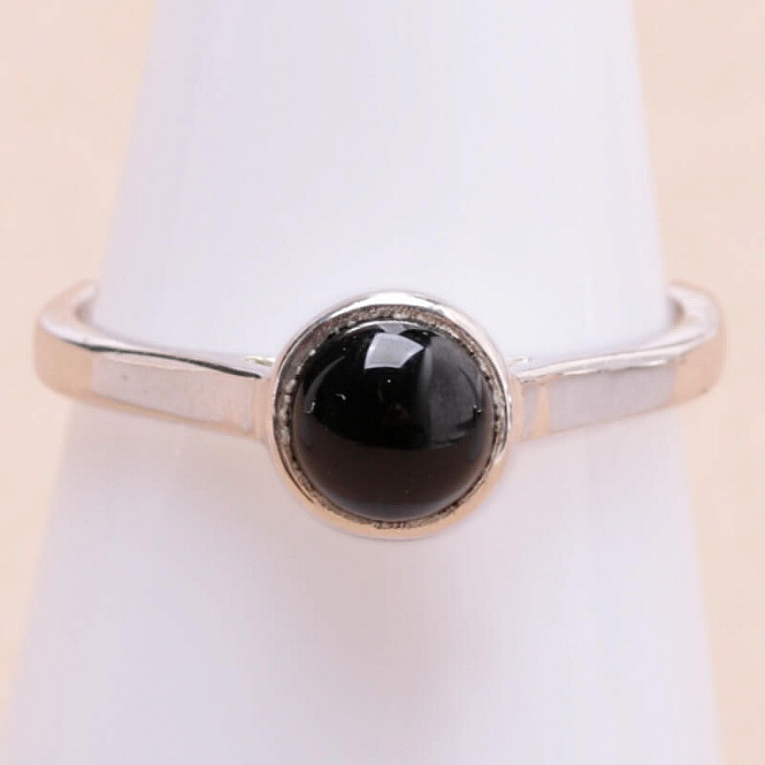 Onyx prsten stříbro Ag 925 KO169 - 55 mm (US 7