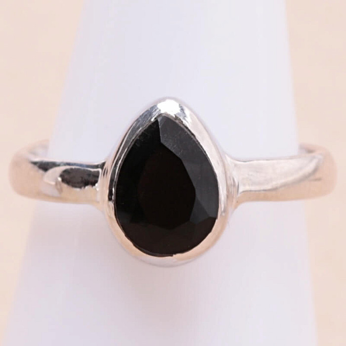 Onyx prsten stříbro Ag 925 KO176 - 54 mm (US 7)
