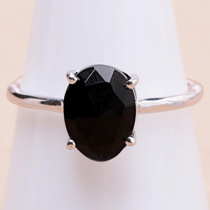 Onyx prsten stříbro Ag 925 KO208 - 57 mm (US 8)