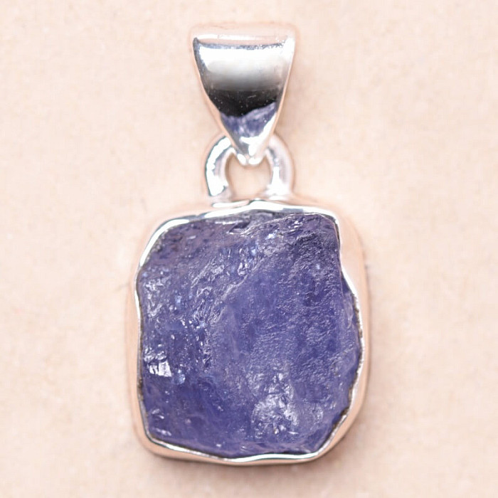 Tanzanit surový přívěsek stříbro Ag 925 LOT271 - 1