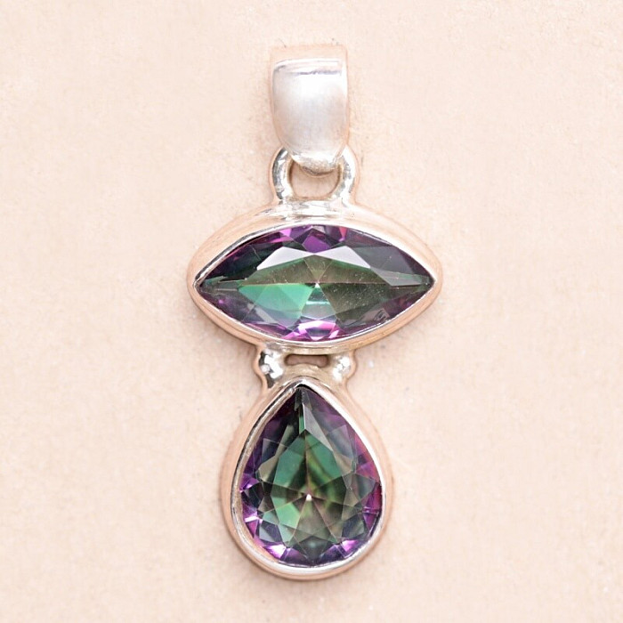 Topaz mystický přívěsek stříbro Ag 925 24313 - 2