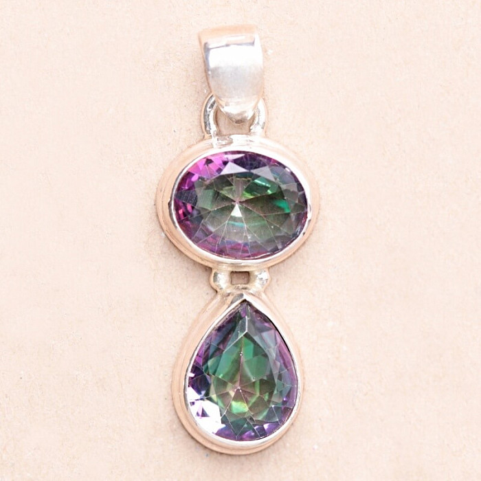 Topaz mystický přívěsek stříbro Ag 925 24405 - 2
