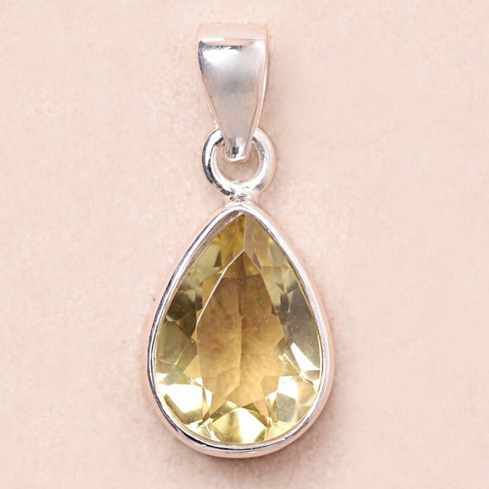 Topaz žlutý Lemon přívěsek stříbro Ag 925 14541 - 1