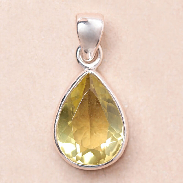 Topaz žlutý Lemon přívěsek stříbro Ag 925 14551 - 1
