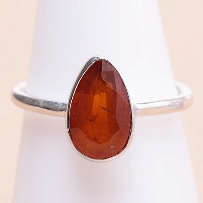 Kyanit oranžový prsten stříbro Ag 925 33703 - 54 mm (US 7)
