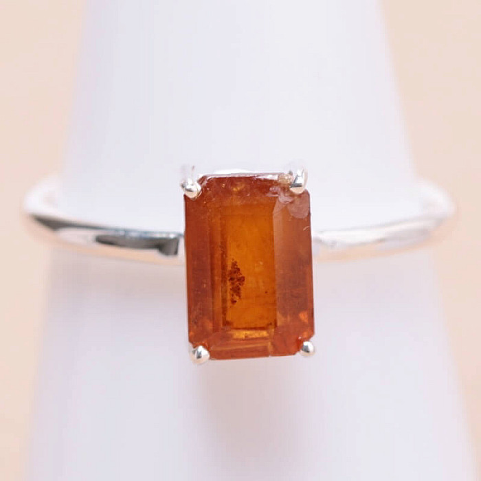 Kyanit oranžový prsten stříbro Ag 925 33712 - 57 mm (US 8)