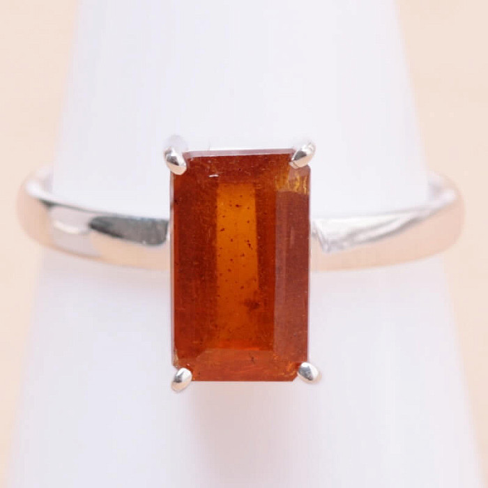 Kyanit oranžový prsten stříbro Ag 925 33714 - 57 mm (US 8)