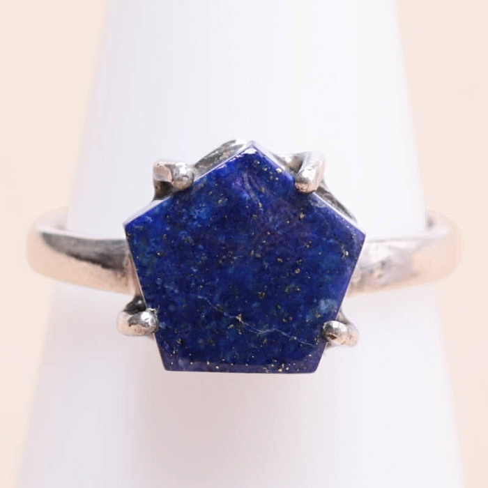 Lapis Lazuli prsten stříbro Ag 925 24201 - 55 mm (US 7