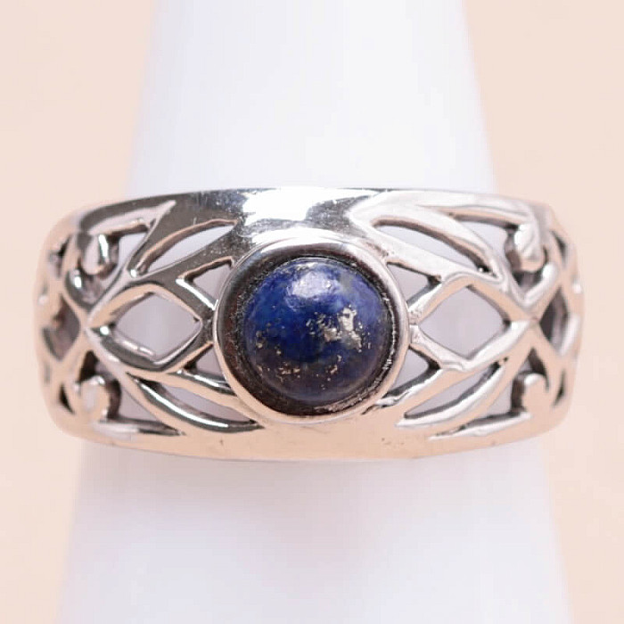 Lapis Lazuli prsten stříbro Ag 925 28243 - 54 mm (US 7)