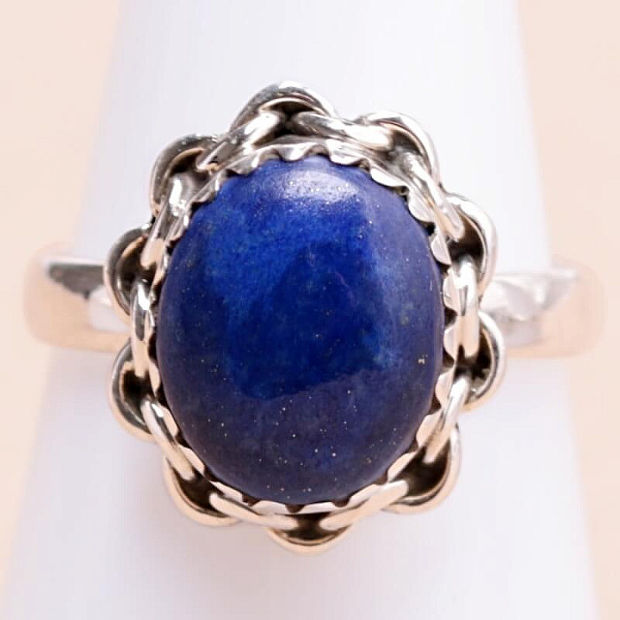 Lapis Lazuli prsten stříbro Ag 925 34343 - 57 mm (US 8)
