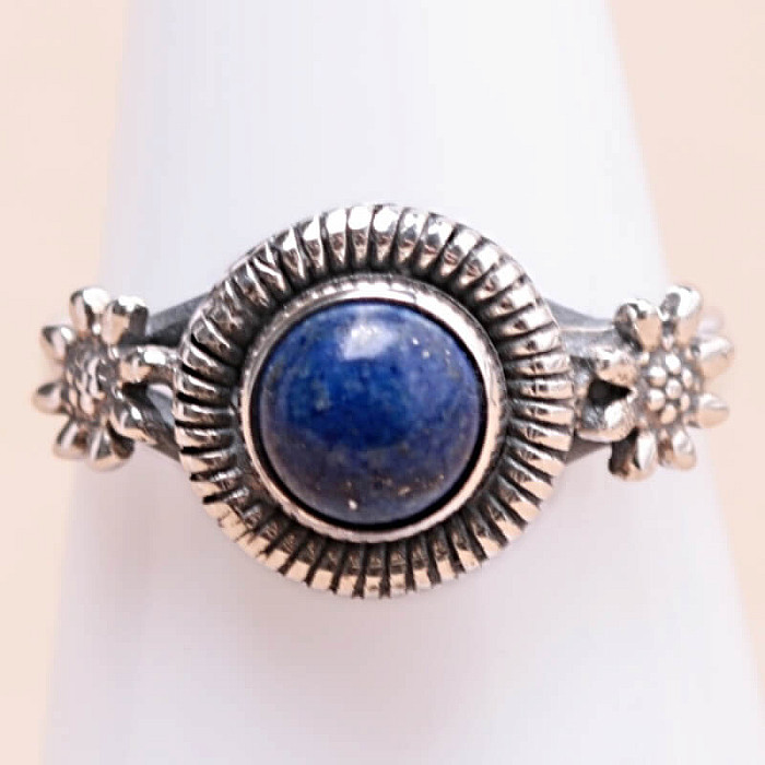 Lapis Lazuli prsten stříbro Ag 925 63006 - 52 mm (US 6)