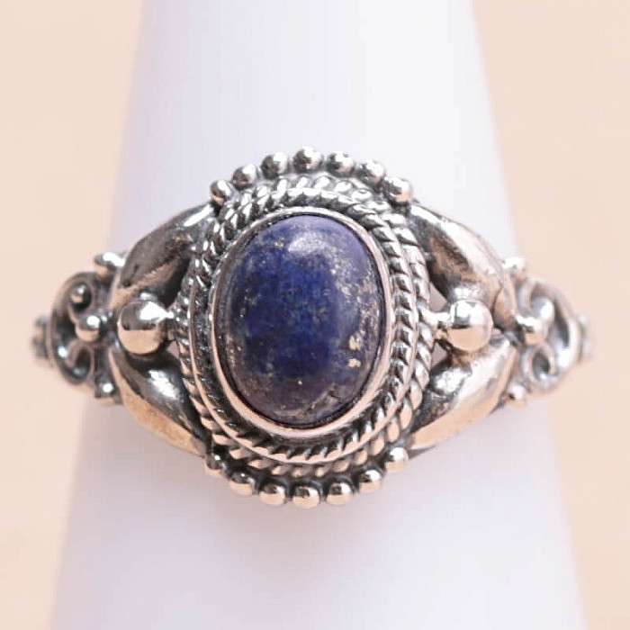 Lapis Lazuli prsten stříbro Ag 925 65478 - 55 mm (US 7