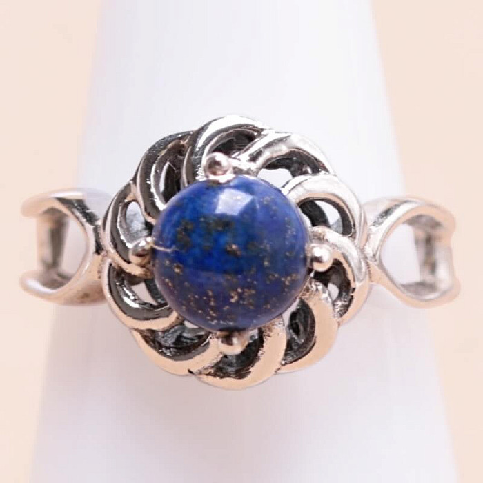Lapis Lazuli prsten stříbro Ag 925 88176 - 53 mm (US 6