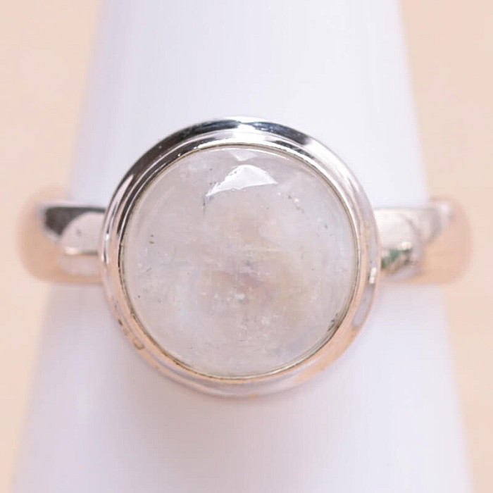 Měsíční kámen duhový prsten stříbro Ag 925 19179 - 53 mm (US 6