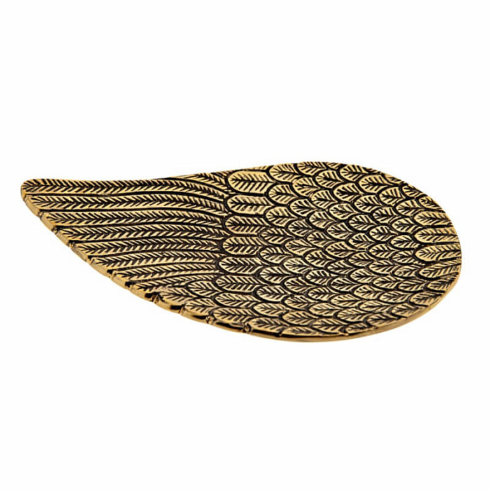 Stojánek kovový na vonné tyčinky Golden angel wing - cca 12 x 20 cm