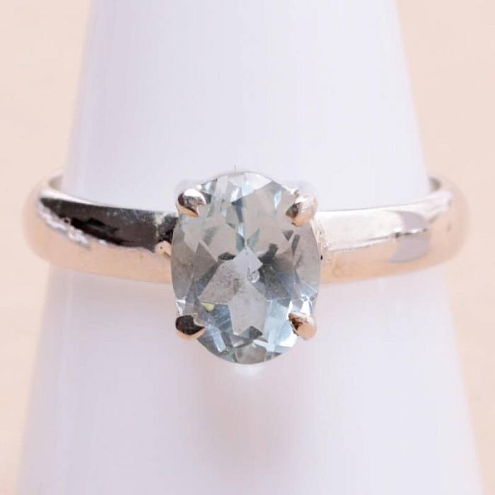 Topaz modrý prsten stříbro Ag 925 KO135 - 59 mm (US 9)
