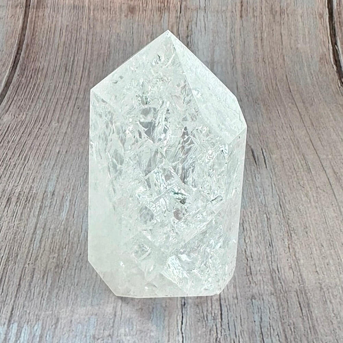 Křišťál pukaný obelisk 6 - cca 7