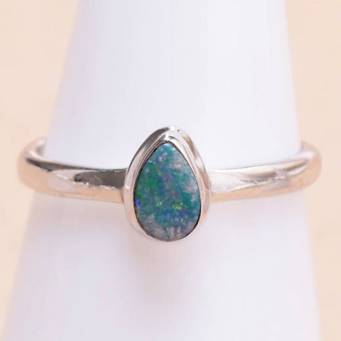 Opál australský prsten stříbro Ag 925 R2843 - 52 mm (US 6)