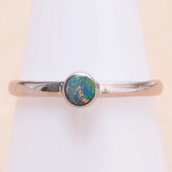 Opál australský prsten stříbro Ag 925 R2859 - 59 mm (US 9)