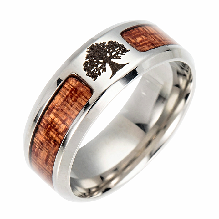 Pánský ocelový prsten Acacia - 52 mm (US 6)