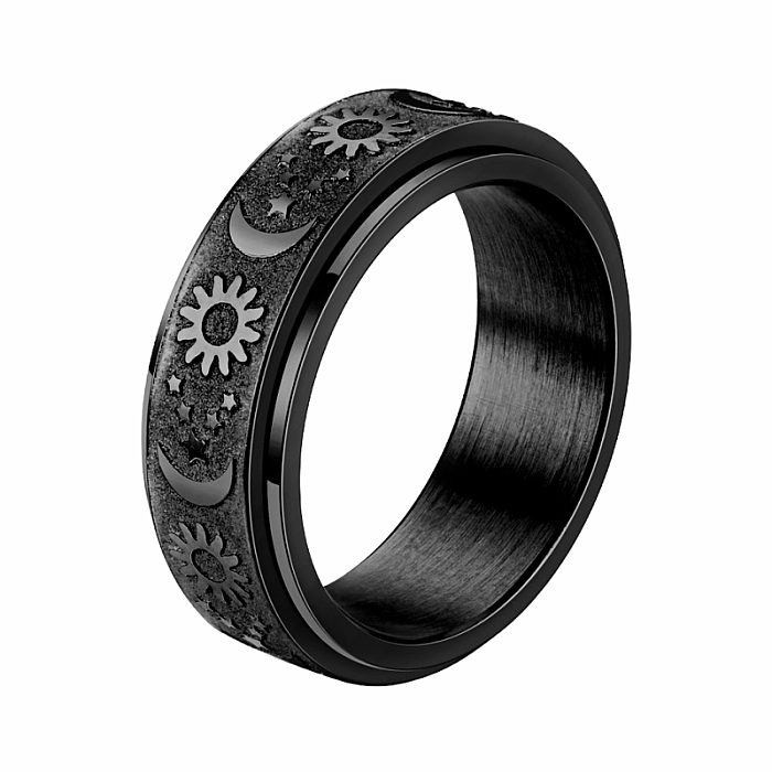 Pánský ocelový prsten Černý vesmír - 56 mm (US 8)