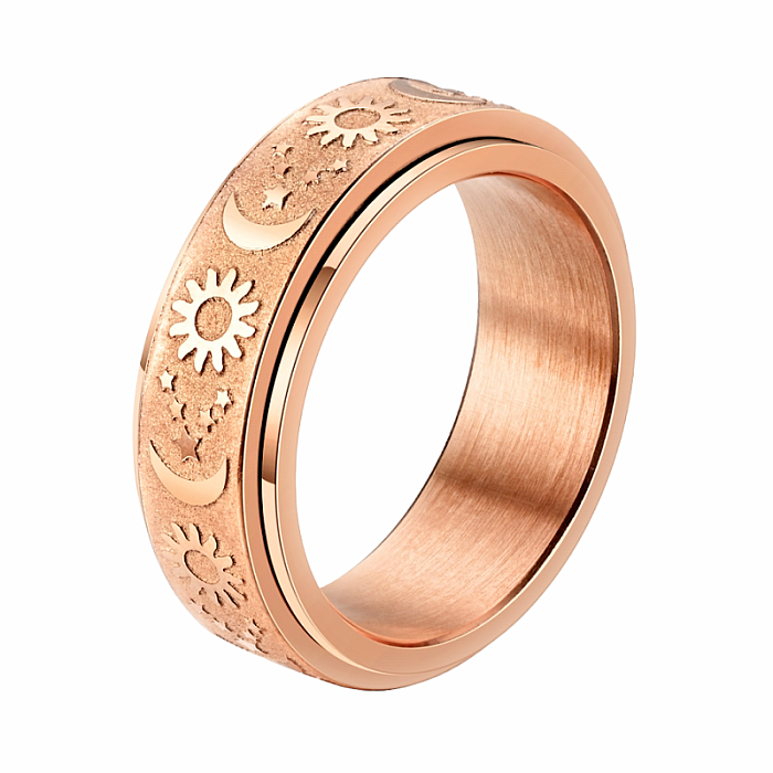 Pánský ocelový prsten Růžový vesmír - 58 mm (US 9)