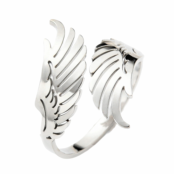 Dámský ocelový prsten Andělská křídla - 58 mm (US 9)