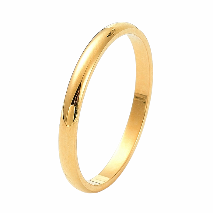 Dámský ocelový prsten Golden Simple - 56 mm (US 8)