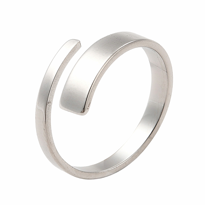 Dámský ocelový prsten Silver Simplicity - 53 mm (US 6