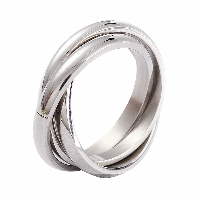 Dámský ocelový prsten Silver Trinity - 52 mm (US 6)