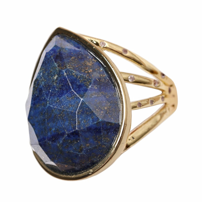 Lapis Lazuli broušený prsten - 56 mm (US 8)