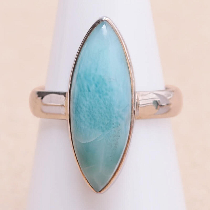 Larimar prsten stříbro Ag 925 KO273 - 57 mm (US 8)