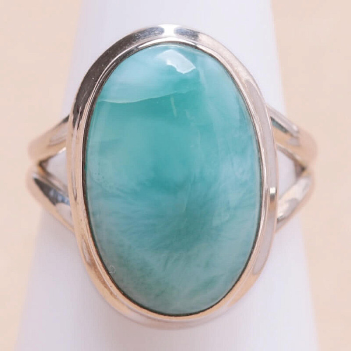 Larimar prsten stříbro Ag 925 KO275 - 51 mm (US 5