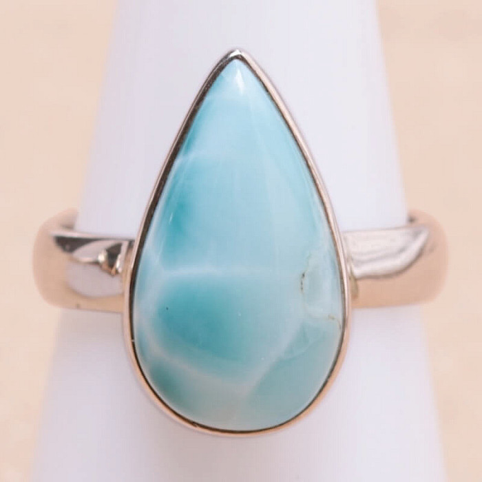 Larimar prsten stříbro Ag 925 KO276 - 55 mm (US 7