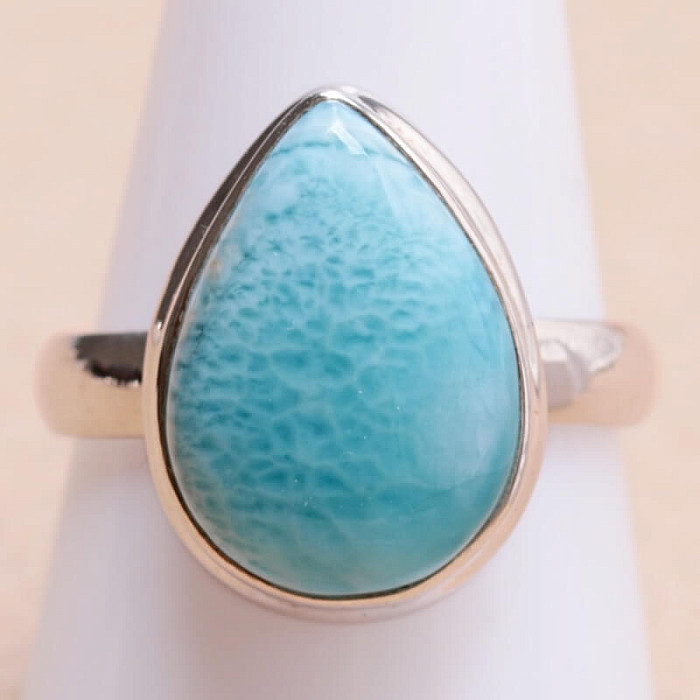 Larimar prsten stříbro Ag 925 KO277 - 61 mm (US 9