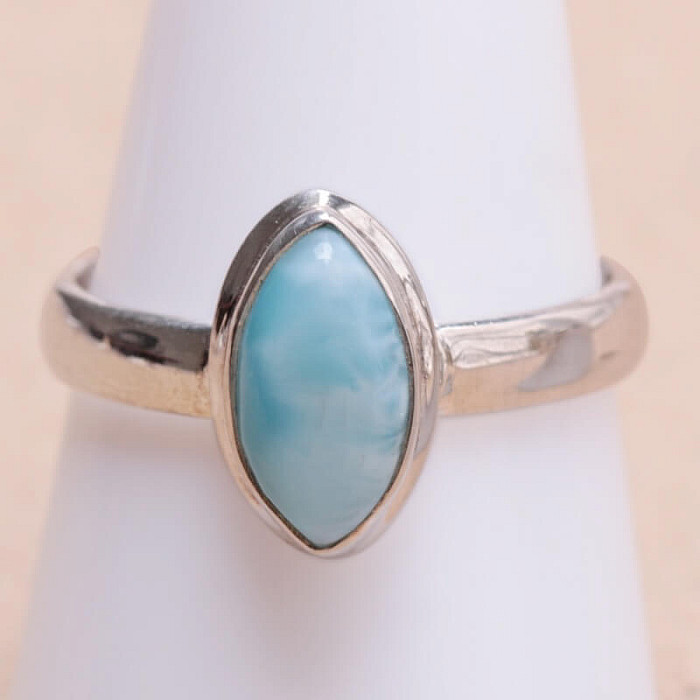 Larimar prsten stříbro Ag 925 KO278 - 59 mm (US 9)