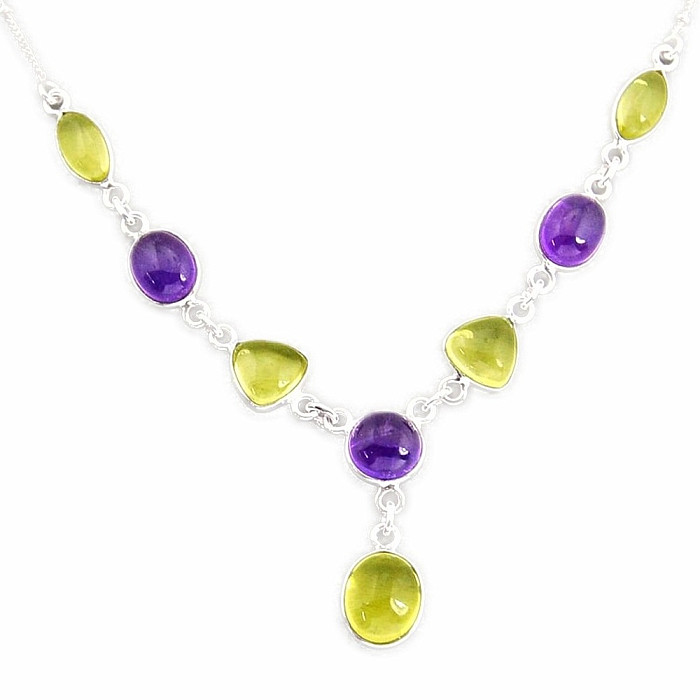 Lemon topaz náhrdelník stříbro Ag 925 74946 - 41