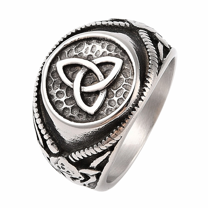 Pánský ocelový prsten Triquetra pečeť - 60 mm (US 10)