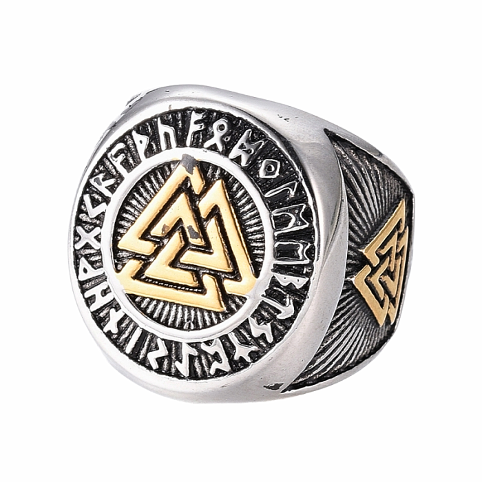 Pánský ocelový prsten Valknut - 64 mm (US 12)