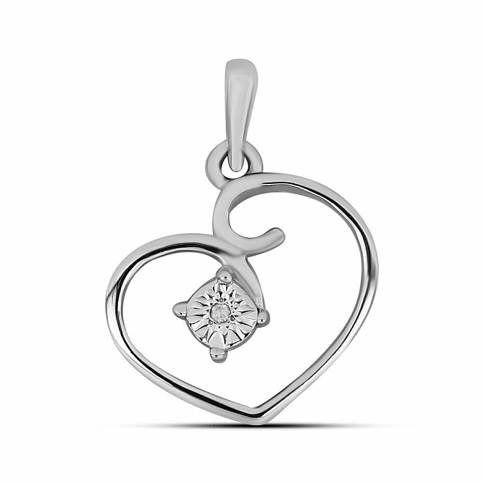 Přívěsek stříbrný s broušeným diamantem Ag 925 017293 DIA - 1