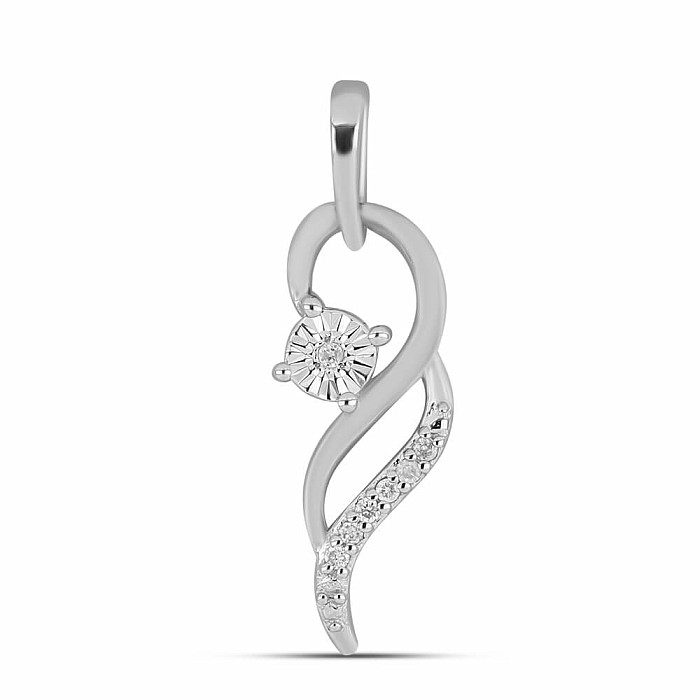 Přívěsek stříbrný s broušeným diamantem Ag 925 027177 DIA - 1