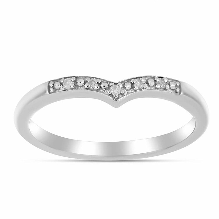 Prsten stříbrný s broušeným diamantem Ag 925 016262 DIA - 54 mm (US 7)