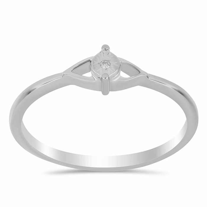 Prsten stříbrný s broušeným diamantem Ag 925 017332 DIA - 59 mm (US 9)