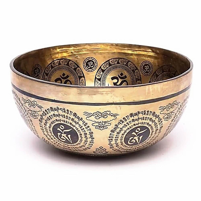 Tibetská bronzová zpívající mísa Lakshmi 23 cm - 23 cm